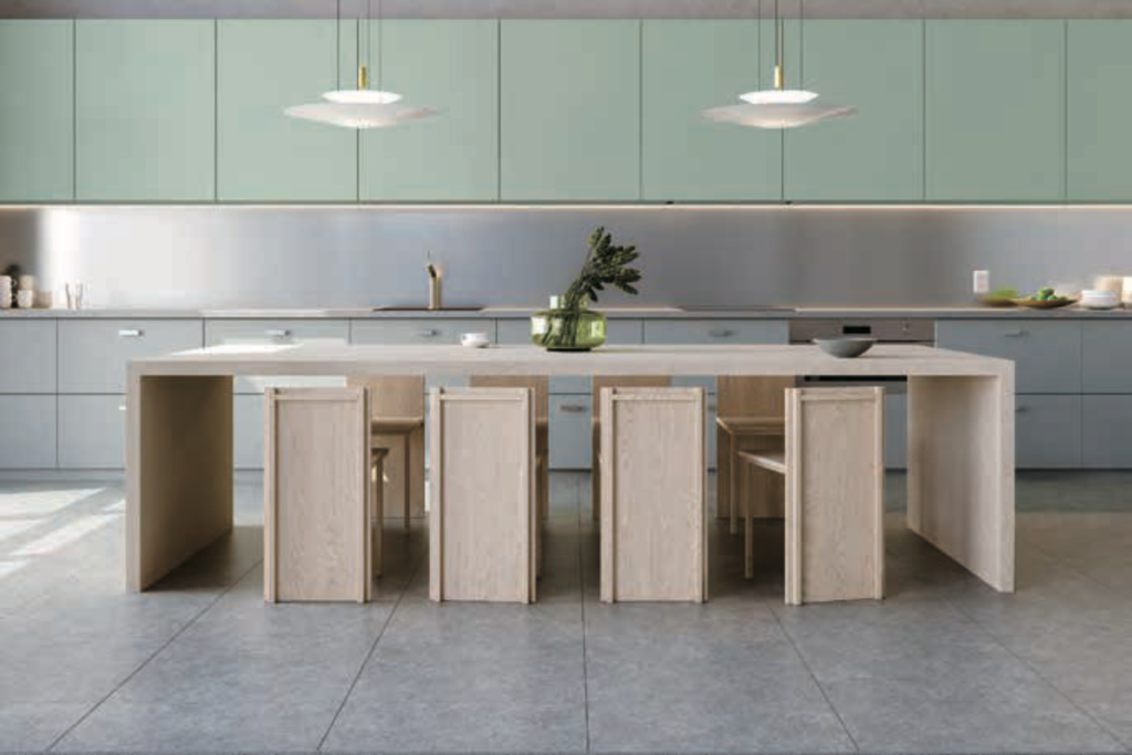 keuken wrap in uni kleur olijf groen